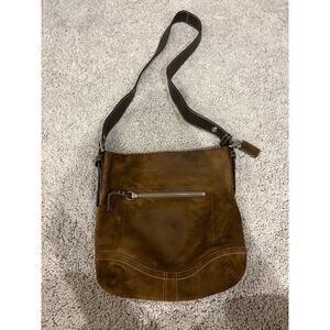 Vintage Leather Coach Shoulder Purse